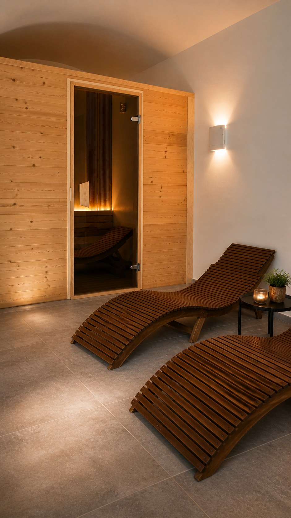 Privátní finská sauna z přírodního dřeva